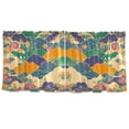 thumbnail image 7 of Yayeee Kitchen Curtains Tier Set of 2 Light Filtering 57"x36" Over Sink Window Panels, Beige Floral Wave, 7 of 7