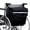 Black, variant on UNIWELL 18" x 16" x 8" Waterproof Nylon Wheelchair Storage Bag with Safety Reflective Strip Extra Large Black