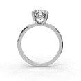 thumbnail image 3 of Ammo Jewel Round Cut Diamond Hidden Halo Engagement Ring - 1.6 Ct Lab Created Simulated Diamond Rings - 14K White Gold Plated Ring for Her - Prong Set Solitaire Proposal Gift for Her Weddings, 3 of 4