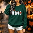 thumbnail image 4 of qelini Halloween Pullover Sweatshirt for Women Plus Size Pumpkin Tees Sweater Tops Long Sleeve Crew Neck Outfit Holiday, 4 of 4
