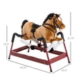 thumbnail image 3 of Kids Bike Durable Plush Toddlers Spring Rocking Horse, Bouncing Rocker Toy with Realistic Sounds,Boys Bike, 3 of 5