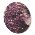 thumbnail image 3 of Designart 'Closeup Purple Precious Stones ' Modern Wood Wall Clock, 3 of 5