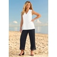 thumbnail image 4 of Roaman's Women's Plus Size Ultrasmooth Fabric V Neck Tank, 4 of 5