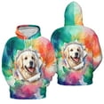 thumbnail image 3 of Funny Watercolor Adorable Golden Retriever Peeking Through Torn Paper Effect All Over Print 3D Hoodie Unisex Merch Hoodies Goldens Dog Lover Gifts Idea - 00026, 3 of 6