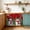 DarkRed, variant on Red Snowman Christmas Small Sink Skirt 10"Wx11"L,Dustproof Under Sink Curtain with Self Adhesive Tape,Xmas Tree Snowflake Winter Birds Cabinet Curtain Cover for Bathroom Vanity,Kitchen Storage Shelf