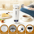 thumbnail image 5 of KYFIU Travel Electric Kettle, Portable Small Mini Tea Coffee Kettle Water Boiler, Constant Temperature Insulation Electric Cup, White, 5 of 9