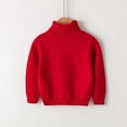 thumbnail image 5 of KPOPLK Little Kids Cable Knit Sweater Unisex Long Sleeve Solid Color Pullover(5-6 Years,R20-Red), 5 of 5