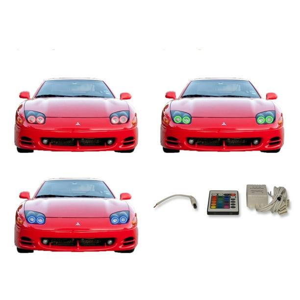 Flashtech LED RGB Multi Color Halo Ring Headlight Kit For Mitsubishi