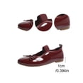 thumbnail image 5 of Gpaecead Women's Bow Mary Jane Flats Glossy Patent Leather Slip On Cushioned Comfort Shoes With Elastic Strap For Office, Campus And Date Burgundy, 5 of 8