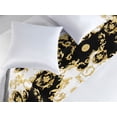 thumbnail image 2 of Victorian Bed Runner, Baroque Style Curlicue Leafy Floral Swirls Rococo Design Ornaments, Decorative Accent Bedding Scarf for Hotels Homes & Guest Rooms, Queen, Mustard Black and White, by Ambesonne, 2 of 3