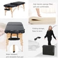 thumbnail image 3 of Portable Massage Table Foldable Massage Table Portable Lash Bed Adjustable Massage Table Carrying Case Physical Therapy Table Waxing Reiki Spa Lash Tattoo Table Facial Beauty Spa Massage Bed,Black, 3 of 7