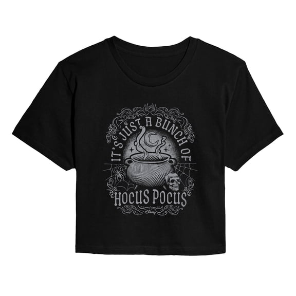 Hocus Pocus - Cauldron Bunch of Hocus Pocus - Juniors Cropped Graphic T-Shirt