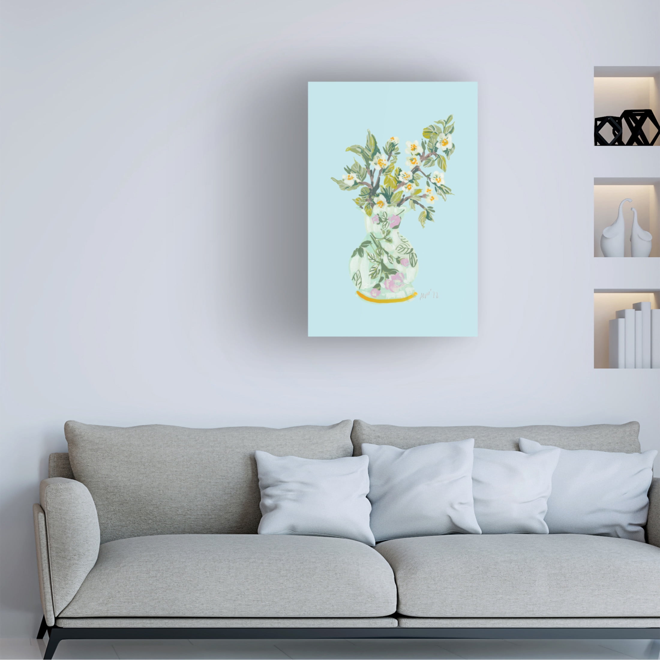 Trademark Fine Art Ania Zwara  Apple Blossom In Vase Canvas Wall Art