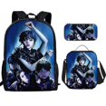 thumbnail image 1 of Wednesday Addams Backpack Three-piece Set Student School Bag Canvas Bag V, 1 of 4