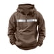 thumbnail image 1 of MHFRRA Sudadera con Capucha para Hombre, Manga Larga, Raglán, Cómoda, Informal, con Forro Suave, para Invierno y Otoño Marrón, 1 of 4