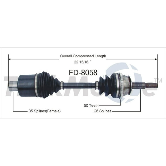CV Axle Shaft Fits select: 1999-2003 FORD WINDSTAR