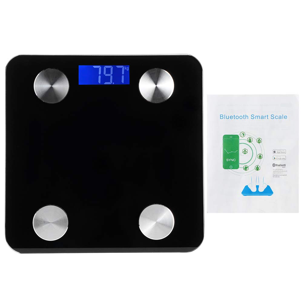 PUCACHI Smart Weight Scale, FSA HSA Compliant, BMI Weighing Bluetooth Body Fat Scale, Body Composition Monitoring Health Analyzer (Black)