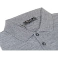 thumbnail image 3 of Mens PRINCELY Soft Merinos Wool Sweater Knits Lightweight Polo 1011-40 Mid Gray, 3 of 6