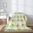 thumbnail image 2 of Sikiie Tropical Flowers Cozy Flannel Fleece Throw Blanket: Lightweight & Thick for All Seasons - Perfect for Women, Men, & Kids"60"x50", 2 of 6