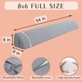 thumbnail image 5 of Jakoola Full 54"x8"x6" Headboard Gap Pillow Bed Wedge Pillow Mattress Gap Fill for Headboard Bedside, Gray, 5 of 10