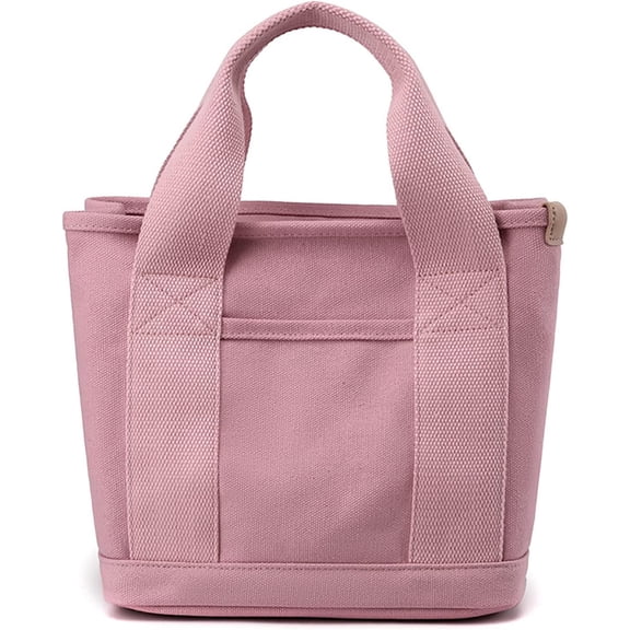 LinYooLi Canvas Tote Bag Women Large Capacity Handbag Multi-Pocket Satchel Handbag Vintage Zipper Purse Shoulder Bag