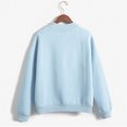 thumbnail image 5 of CEHVOM Mode Décontractée pour Femmes Imprimé Col Rond Manches Longues Amples Hauts Courts Blouse Chandails en Molleton Sans Capuche Liquidation, 5 of 5