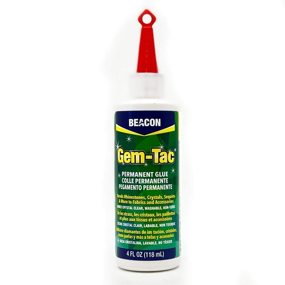 JewelrySupply.com Gem-Tac Clear Hardware Adhesive 4 fl. oz. for Gems, Rhinestones