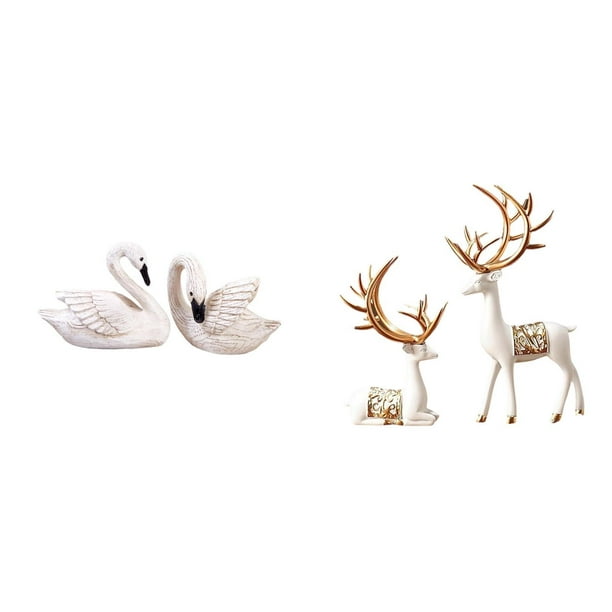 estatua de resina de cisne,Figuras de cisnes,estatuas,decoración para el hogar,bodas y fiestas.,Estatua de ciervo esculpido,Estatua de ciervo,adorno de mesa,decoración para el