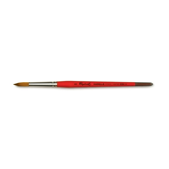 Raphael Kaerell Synthetic Short Handle Watercolor Brush, Round, 8