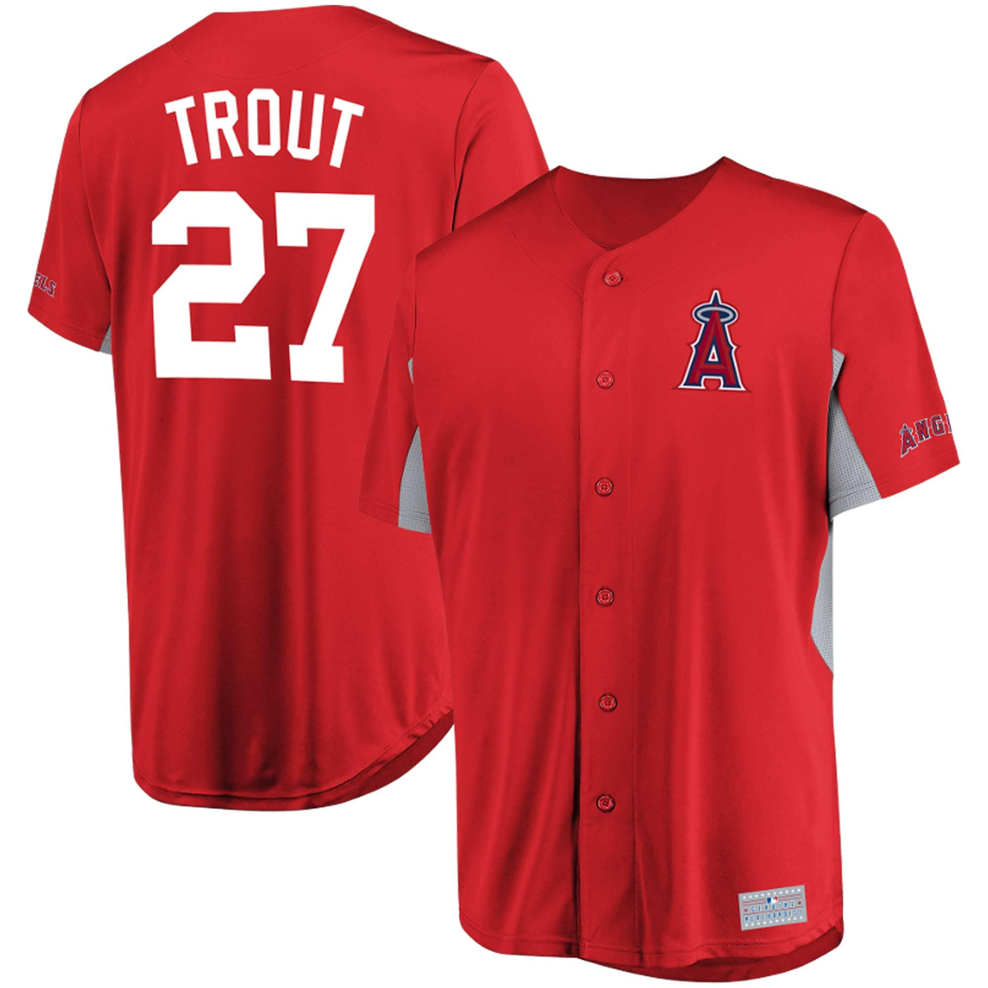 Mike Trout Los Angeles Angels Majestic MLB Jersey - Red - Walmart.com - Walmart.com