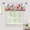 thumbnail image 2 of Alishomtll Valance Curtains Blossom Floral Print Window Curtain Valance Rod Pocket, 52W" x 18L",White, 2 of 6