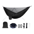 thumbnail image 1 of maskred Hamac de Camping avec Filet Lit Suspendu Swing Noir 290x140cm, 1 of 6