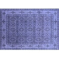 thumbnail image 1 of Ahgly Company Machine Washable Indoor Rectangle Oriental Blue Industrial Area Rugs, 3' x 5', 1 of 4