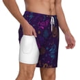 thumbnail image 3 of Goofa Colorful Snake Printed Men's Swim Trunks Board Shorts Quick Dry Mens Swimming Trunks with Compression Liner,Breathable Fit Hawaii Beach Shorts-Large, 3 of 9