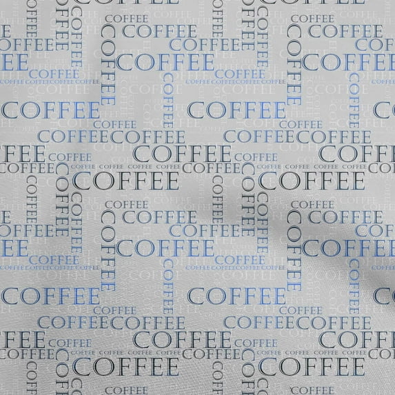 oneOone Cotton Poplin Twill Blue Fabric Text Diy Clothing Quilting Fabric Print Fabric By Yard 56 Inch Wide