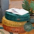 thumbnail image 5 of Dekorist Floor Cushion, Floor Pillow Thick Floor Seating, Comfortable Supportive, Quilted Soft Booster Seat Pad for Yoga Meditation, Cat and Dog bed, Yoga cushion, 57 cm 22 inch, Green, 5 of 6