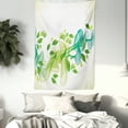 thumbnail image 4 of Abstract Tapestry, Floral Design with Water touch Inspired Modern Artistic Details Artwork, Wall Hanging for Bedroom Living Room Dorm Decor, 40W X 60L Inches, Yellow Green and Blue, by Ambesonne, 4 of 5