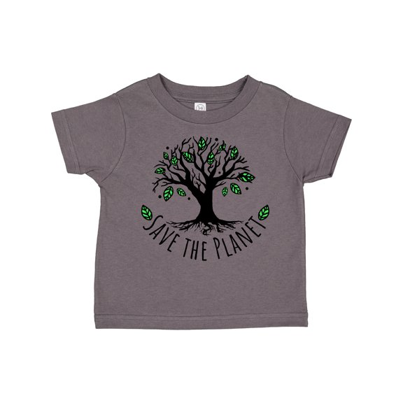 Inktastic Save the Planet Tree Design with Green Leaves Boys or Girls Toddler T-Shirt