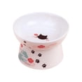thumbnail image 1 of Juego de de cerámica para gatos, de comida y agua para gatos grandes mayores, 65 mm x 105 mm x 90 mm jinwen Cuenco elevado para gatos, 1 of 8