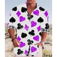 thumbnail image 1 of Camisa de grafiti de póquer para hombre de primavera y verano 2024, tendencia de moda informal, camisa de solapa de tela suave y cómoda de alta calidad, 1 of 6