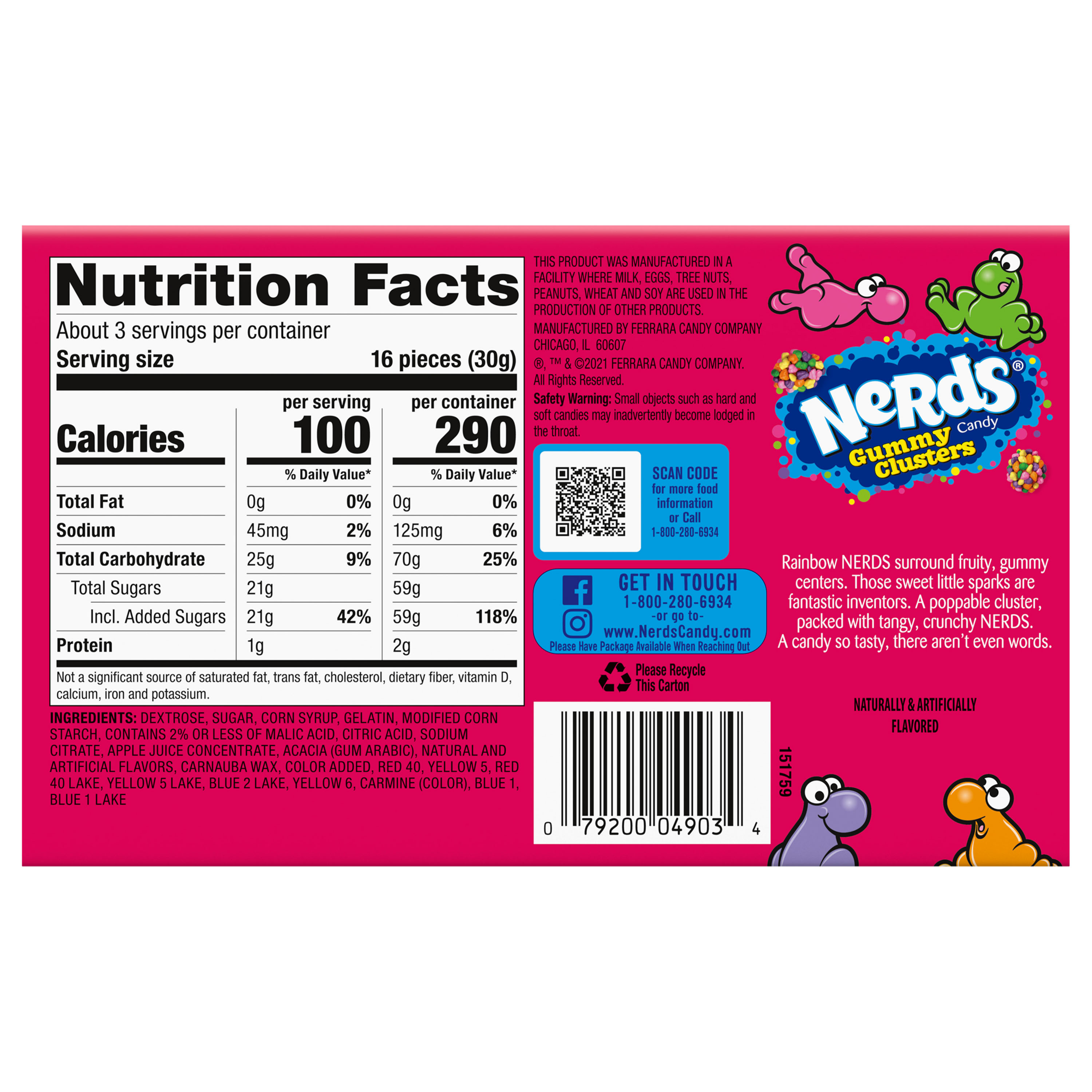 Nerds Gummy Clusters Candy, Rainbow, 3 oz Theater Box - image 8 of 9