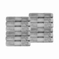 thumbnail image 2 of Superior Aria Turkish Cotton 12-Piece Face Towel Set, Ultra Soft Heavyweight Towels, Grey, 2 of 6