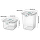 thumbnail image 4 of Ounissouiy Cubo de arroz con tapa Almacenamiento de alimentos de cocina Tarro sellado transparente Tanque de granos Caja de cereales Apilable para Organizadores de utensilios de cocina Transparente L, 4 of 6