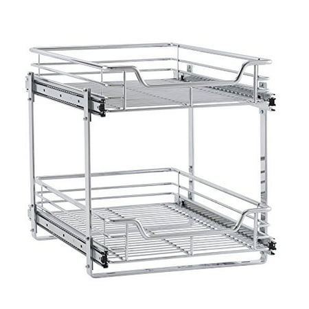 C21521 1 Glidez 2 Tier Sliding Organizer Dual Pull Out Cabinet