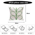 thumbnail image 2 of Funda de cojín de sofá de cáñamo de algodón con flores de trébol de cuatro hojas, pétalos simples modernos, funda de almohada suave para coche, 2 of 5