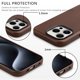 thumbnail image 5 of Funda de piel maogoam para iPhone 15 Pro Max, color marrón oscuro, 5 of 8