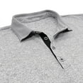 thumbnail image 3 of WAVSUF Lapel Polos Men Soft Pique Polo Shirt Button T-Shirt Light Gray Size XL, 3 of 6