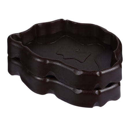 Luxshiny 2Pcs Black Reptile Bowls Durable Pet Feeding and Drinking Dish for Lizards