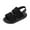 Black, variant on UngA Summer Sandals Double Strap Sandals for Boys - Rubber Sole Amphibian Shoes for Beach, Pool, Hiking, Walking & Sports Beige,8