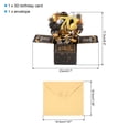 thumbnail image 2 of Uxcell 70th Birthday Card, Pop-Out Birthday Card with Greeting Card and Envelope for Women Girl Gift, Black Gold, 2 of 6